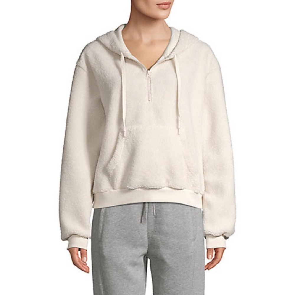 Askya Plush Teddy Hoodie in color Vanilla
